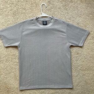 Original Deluxe Supply Gray Textured T-Shirt Medium Casual Athletic
